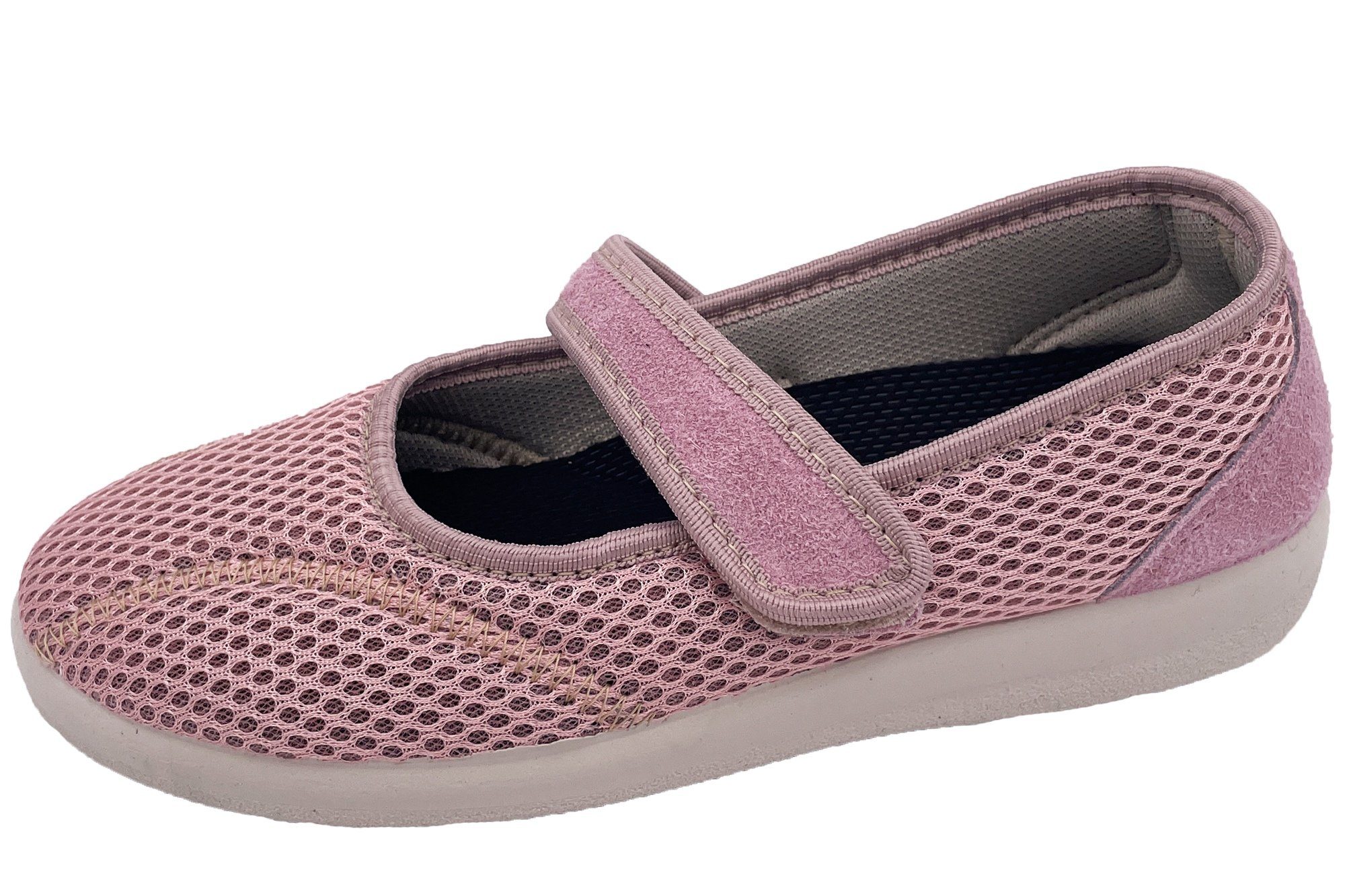 PADERO OrtoMed Damen Klettverschluss Slipper Weite H Rosa