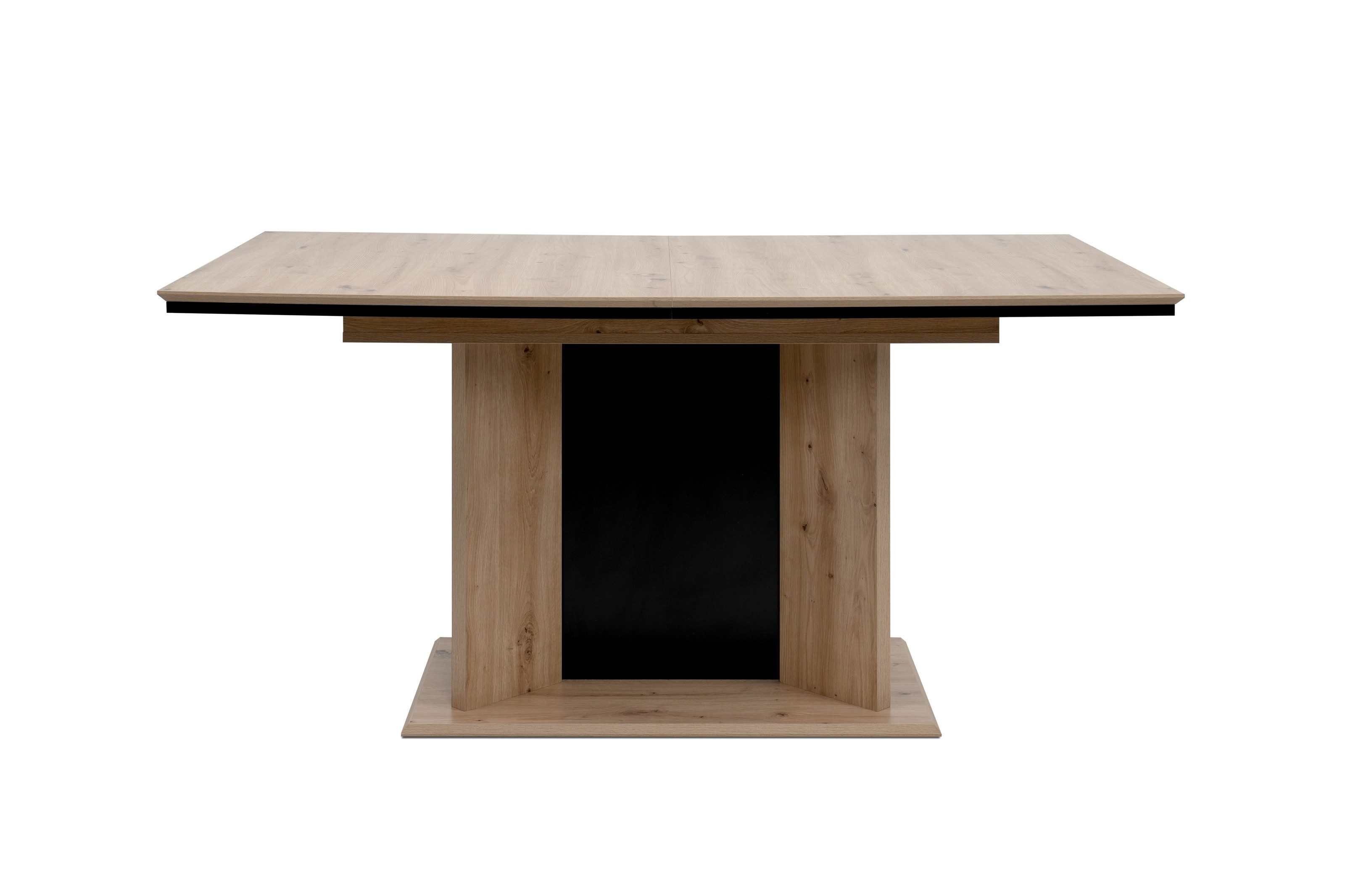 Finori Esstisch in Dekor Artisan Oak / Schwarz - 160x76x90 cm (B/H/T) Ausziehfunktion