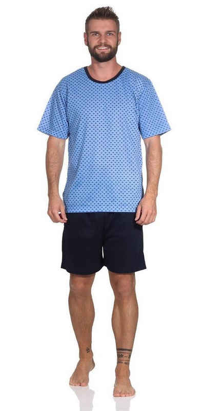 EloModa Capri-Pyjama Herren Pyjama Short und Tshirt Schlafanzug Nachthemd, M L XL 2XL (2 tlg)