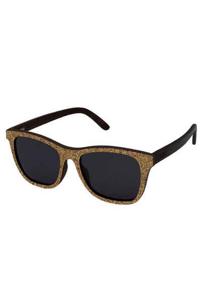 CAPO Sonnenbrille Sonnebrille Kork Kunststoffgläser anthrazit