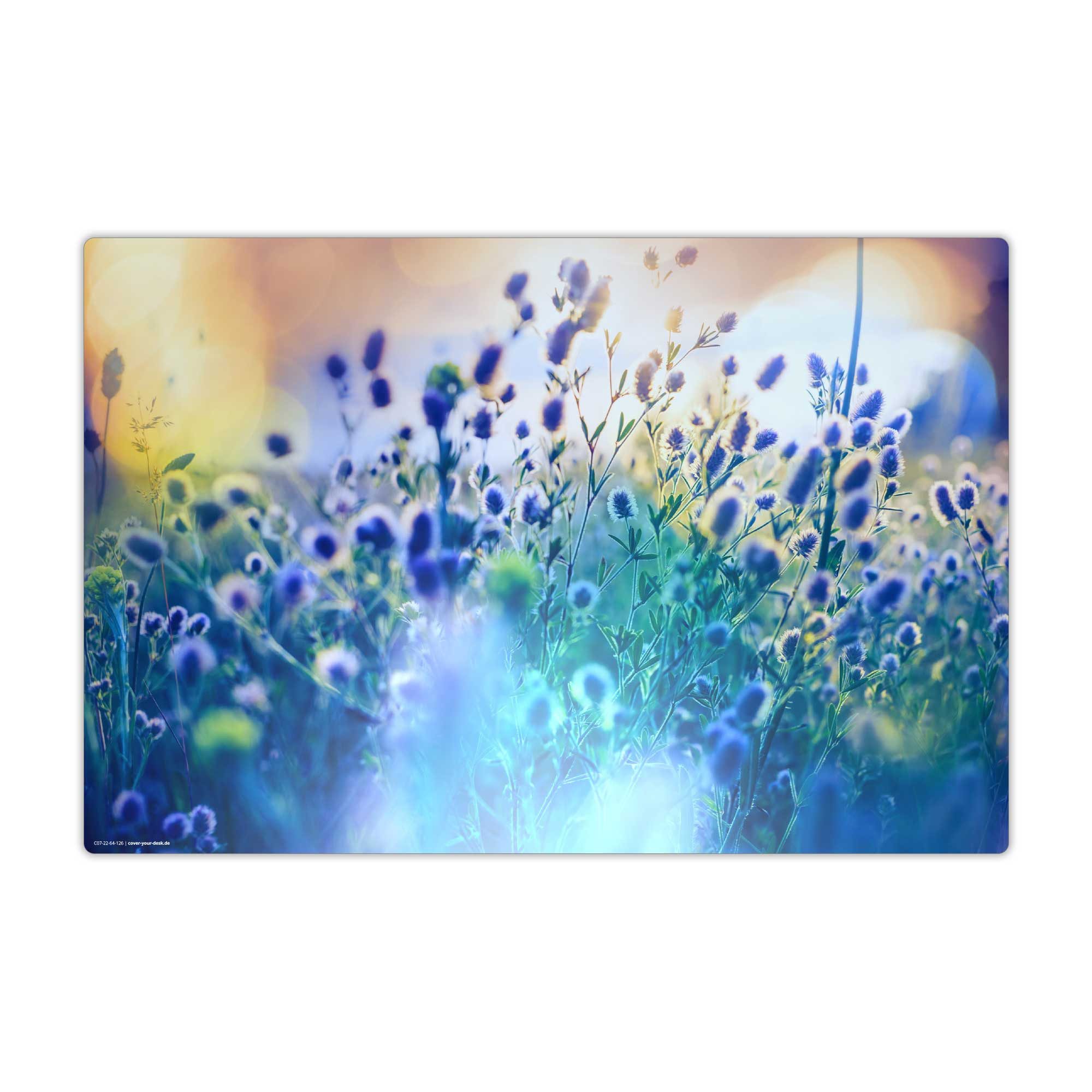 cover-your-desk.de Schreibtischunterlage abwaschbar - Blumenwiese - aus premium Vinyl - Made in Germany, (1 tlg)