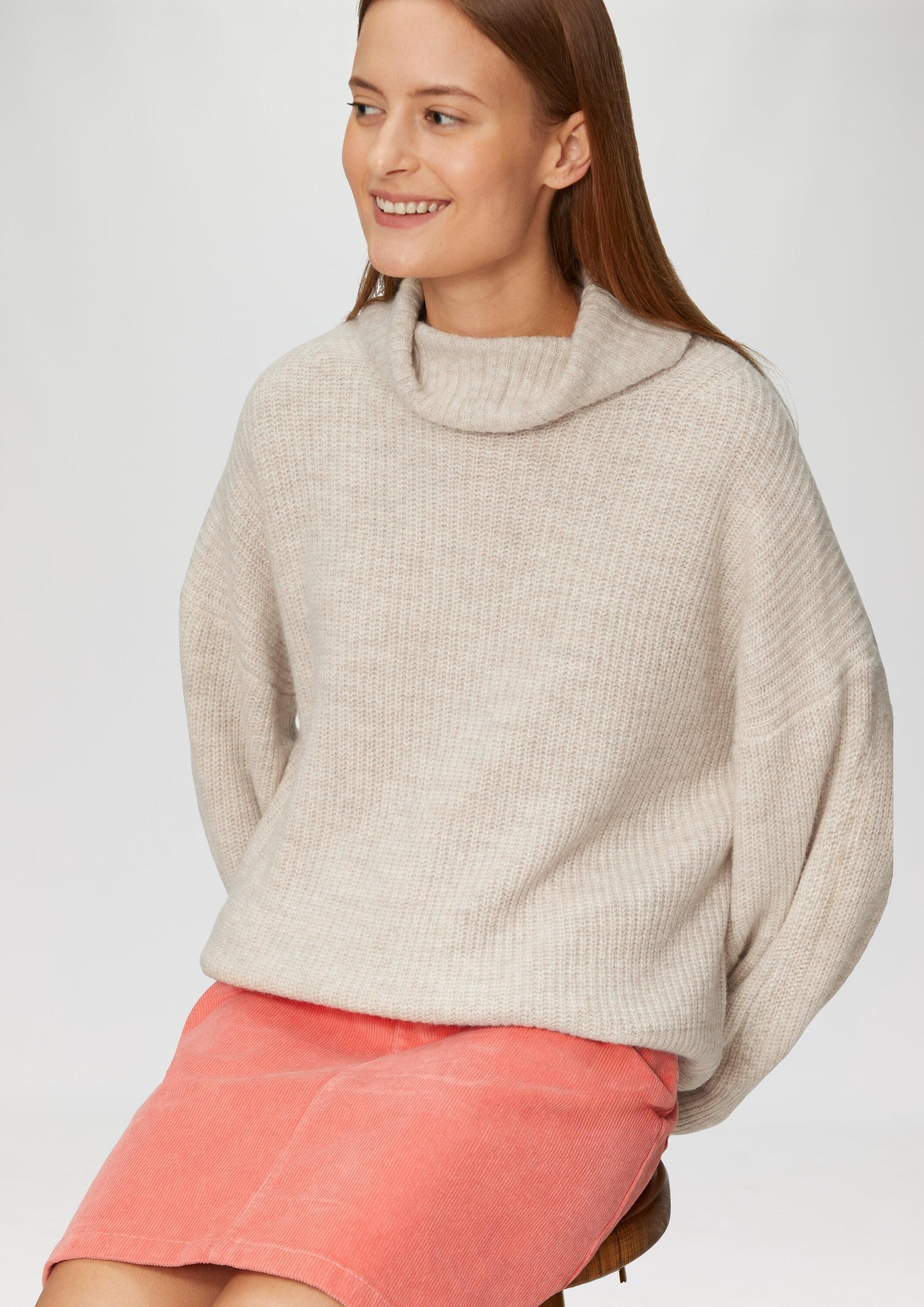 s.Oliver Longpullover Strickpullover Oversized Pullover mit Rollkragen