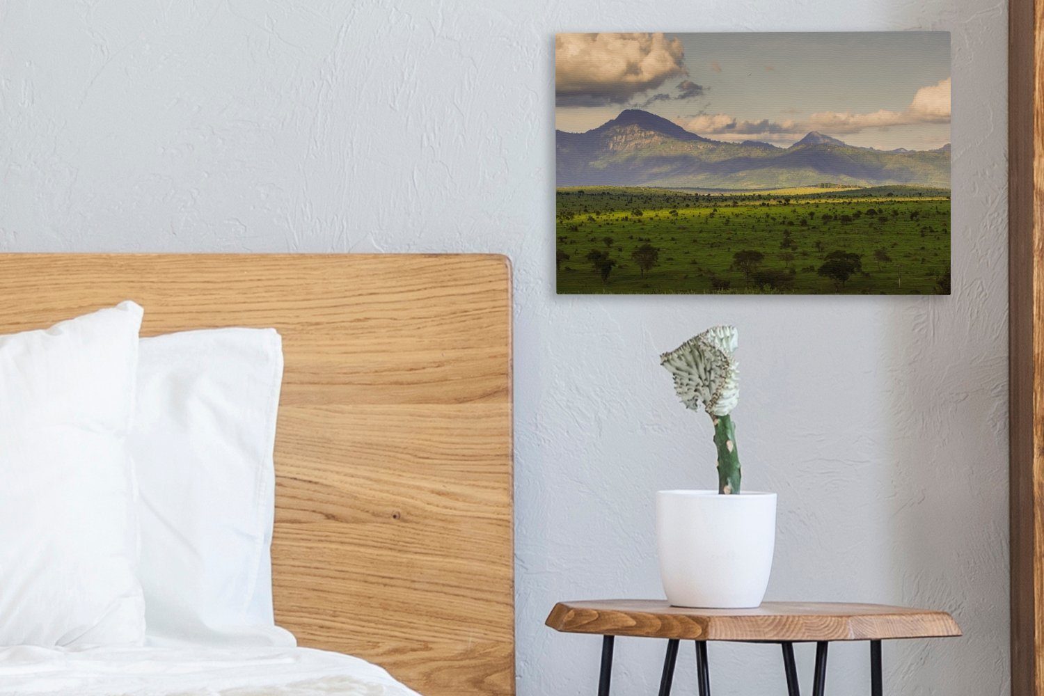 30x20 des (1 Nähe Masai Leinwandbilder, Der Wanddeko, in Aufhängefertig, Kenia cm St), Mara-Nationalpark der Afrika, Leinwandbild Wandbild Mount in OneMillionCanvasses®