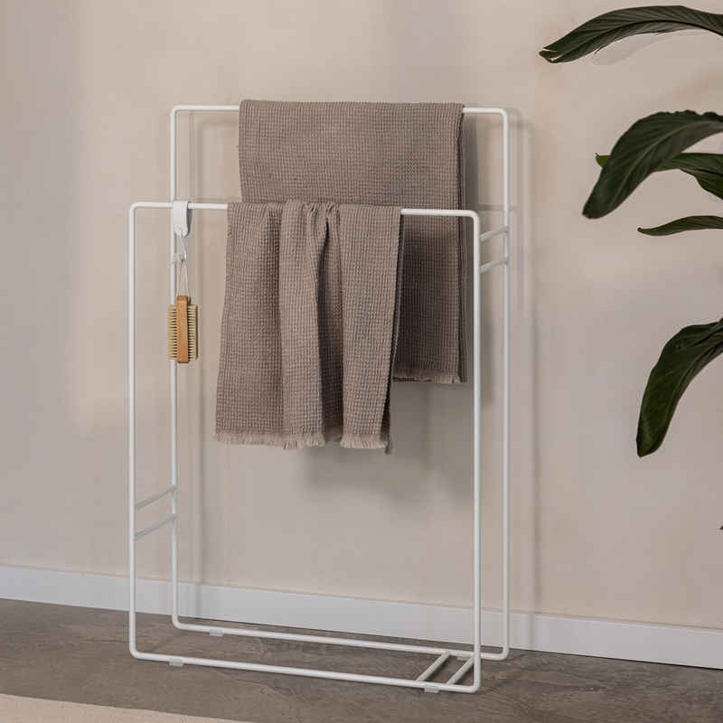 Metallbude Handtuchständer DELAYA, hochwertiger Design Handtuchhalter, platzsparend, ohne Bohren