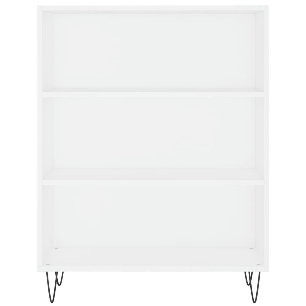 furnicato Bücherregal cm 69,5x32,5x90 Weiß Holzwerkstoff