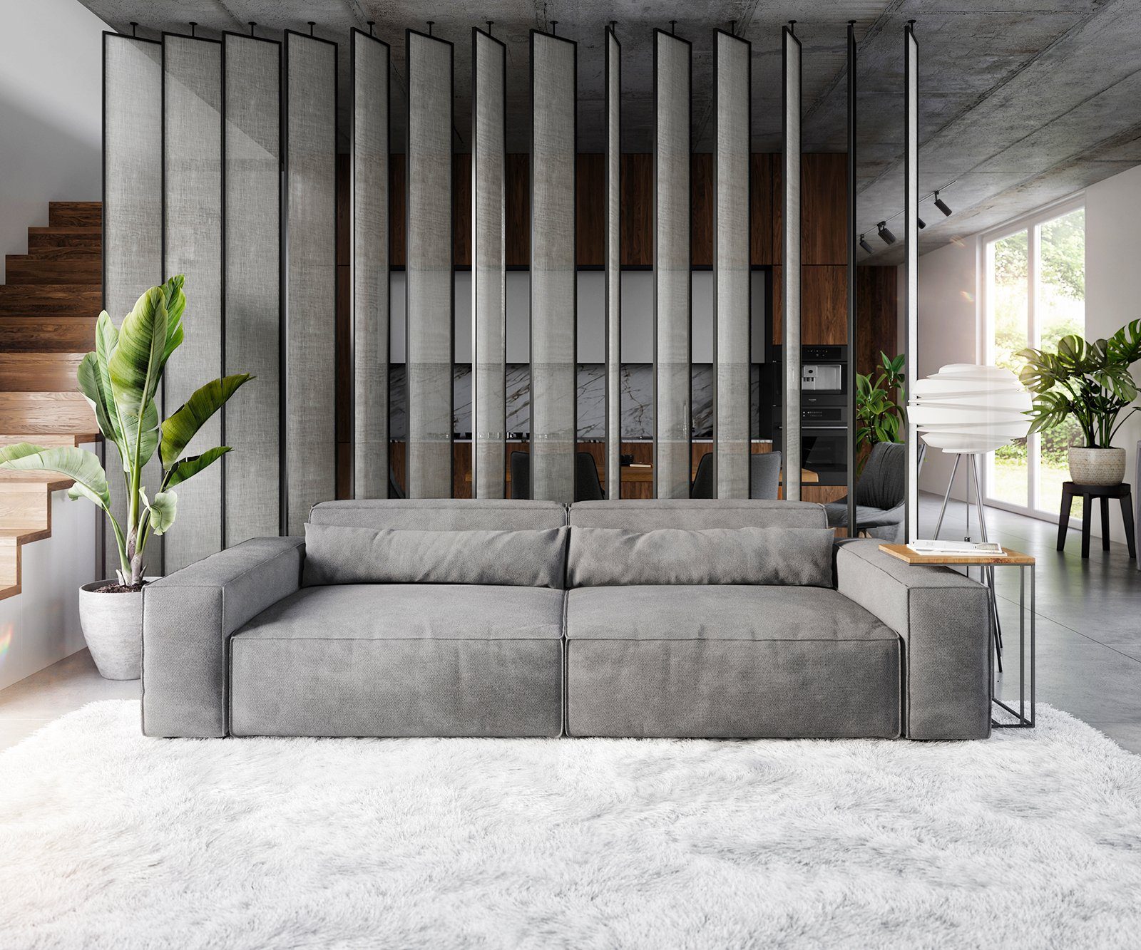 DELIFE Big-Sofa Sirpio, XL Mikrofaser Taupe günstig online kaufen