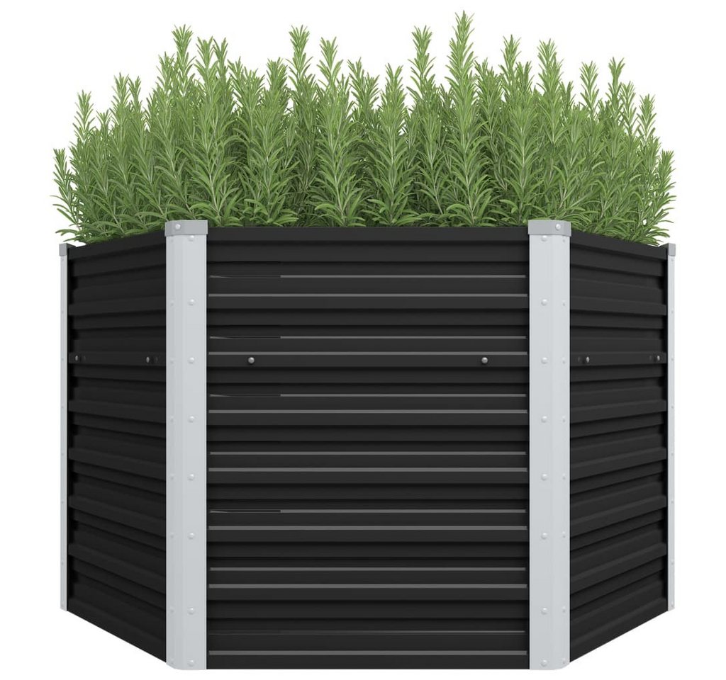 Thumbnail - vidaXL Hochbeet, Garten-Hochbeet Anthrazit 129 x 129 x 77 cm Verzinkter Stahl
