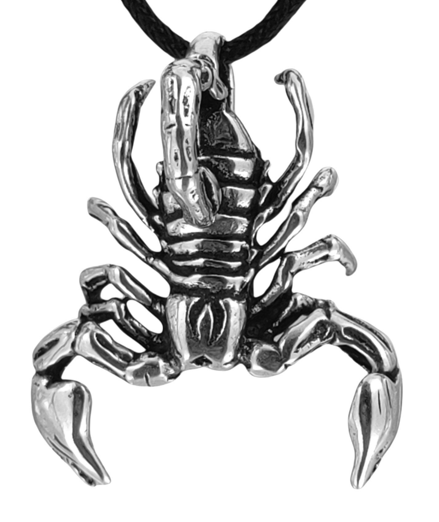 Kiss of Leather Kettenanhänger dreidimensionaler Skorpion Anhänger