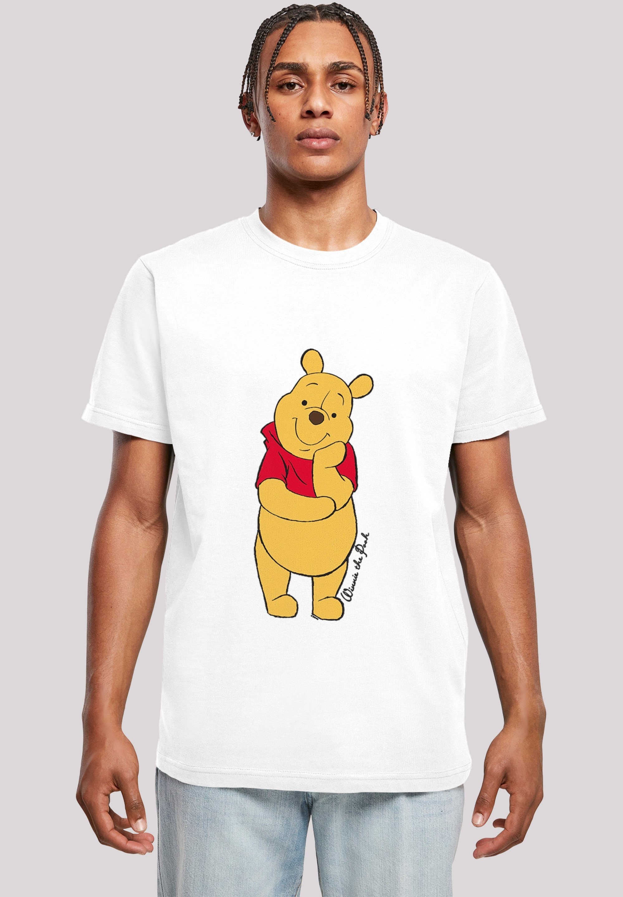 F4NT4STIC T-Shirt Disney Winnie The Pooh Classic Herren,Premium Merch,Regular-Fit,Basic,Bedruckt weiß