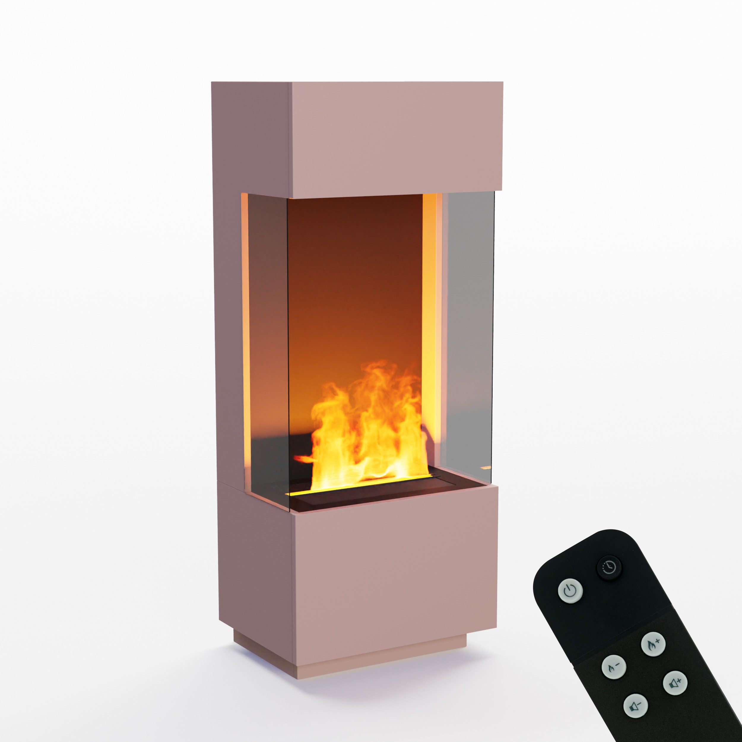 GLOW FIRE Elektrokamin OGF 1 Multicolor Wasserdampf Kamin, Standkamin, Elektrischer Kamin, Wasserdampfkamin mit 3D Feuer und Knisterfunktion