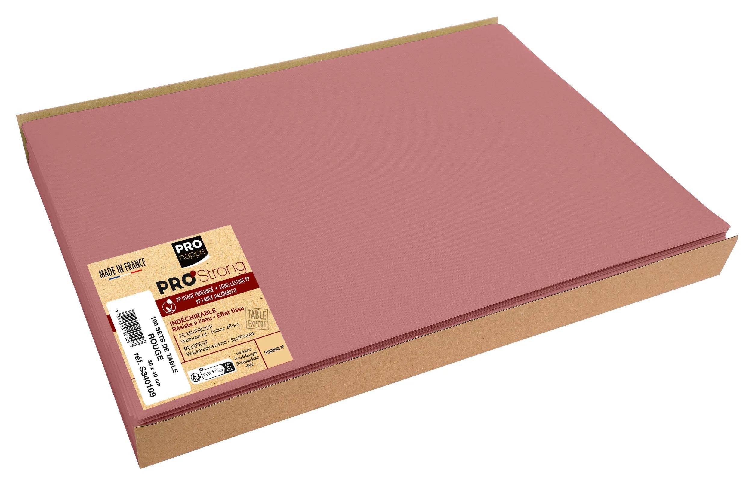 PROnappe Tischband 5x 100 Tischsets, Spunbond, einfarbig Format 30x40cm Altrosa S340103I, Sets spunbond
