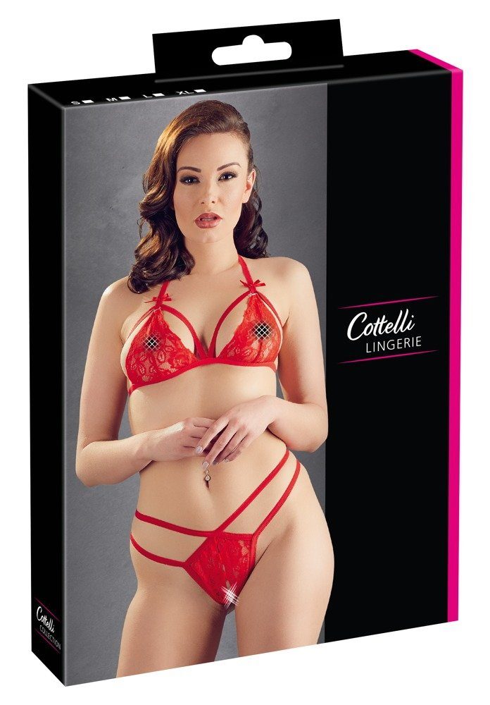 Set: Ouvert-BH Cottelli LINGERIE - BH und String - (L,M,S,XL)