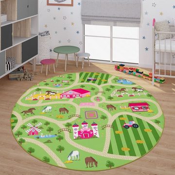 Kinderteppich Kinderteppich Spielteppich Für Kinderzimmer Landschaft, TT Home, Läufer, Höhe: 4 mm