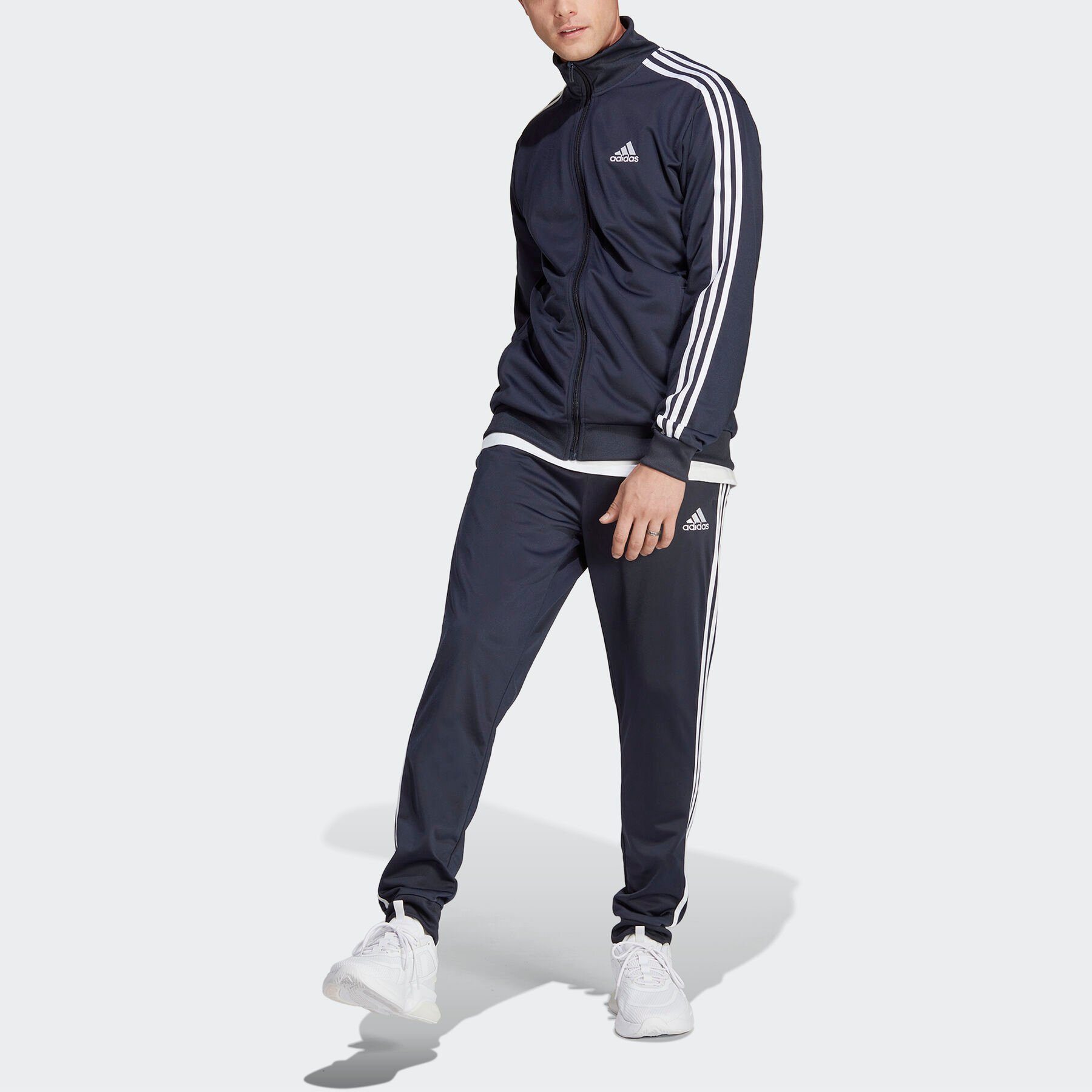 adidas Sportswear Trainingsanzug M 3S TR TT TS (2-tlg), Ein klassischer  Trainingsanzug mit den legendären