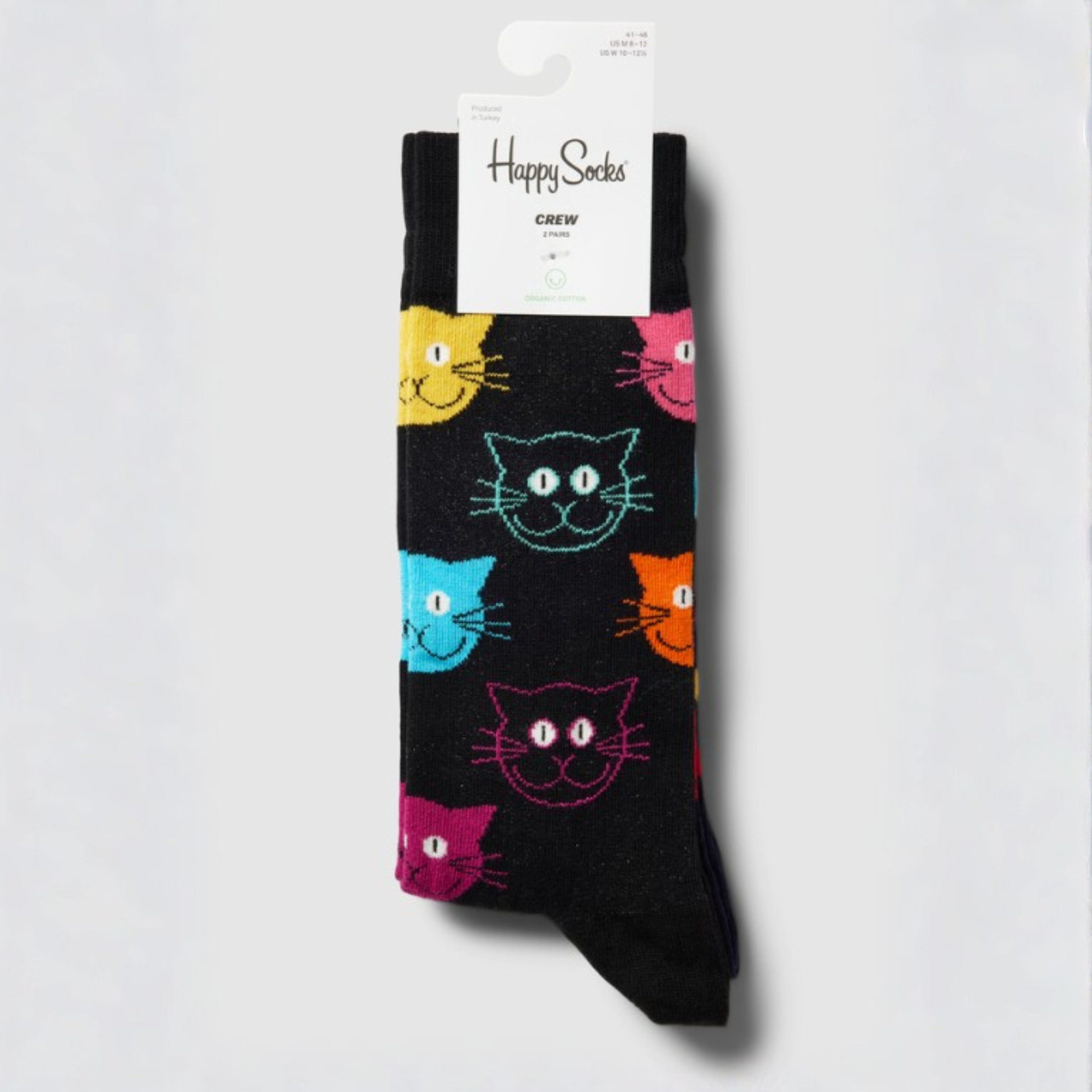 Happy Socks Freizeitsocken 2er Pack Baumwoll Socken mit Motiv Classic, Geschenk, Geburtstag