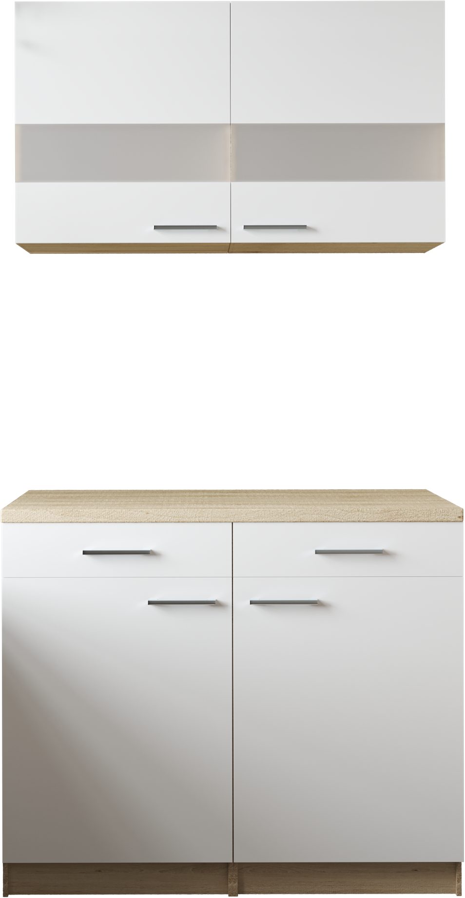 RESPEKTA Mehrzweckschrank-Set Merle, Breite 100 cm, Soft-Close, Metallstangengriffe, 85 cm Arbeitshöhe