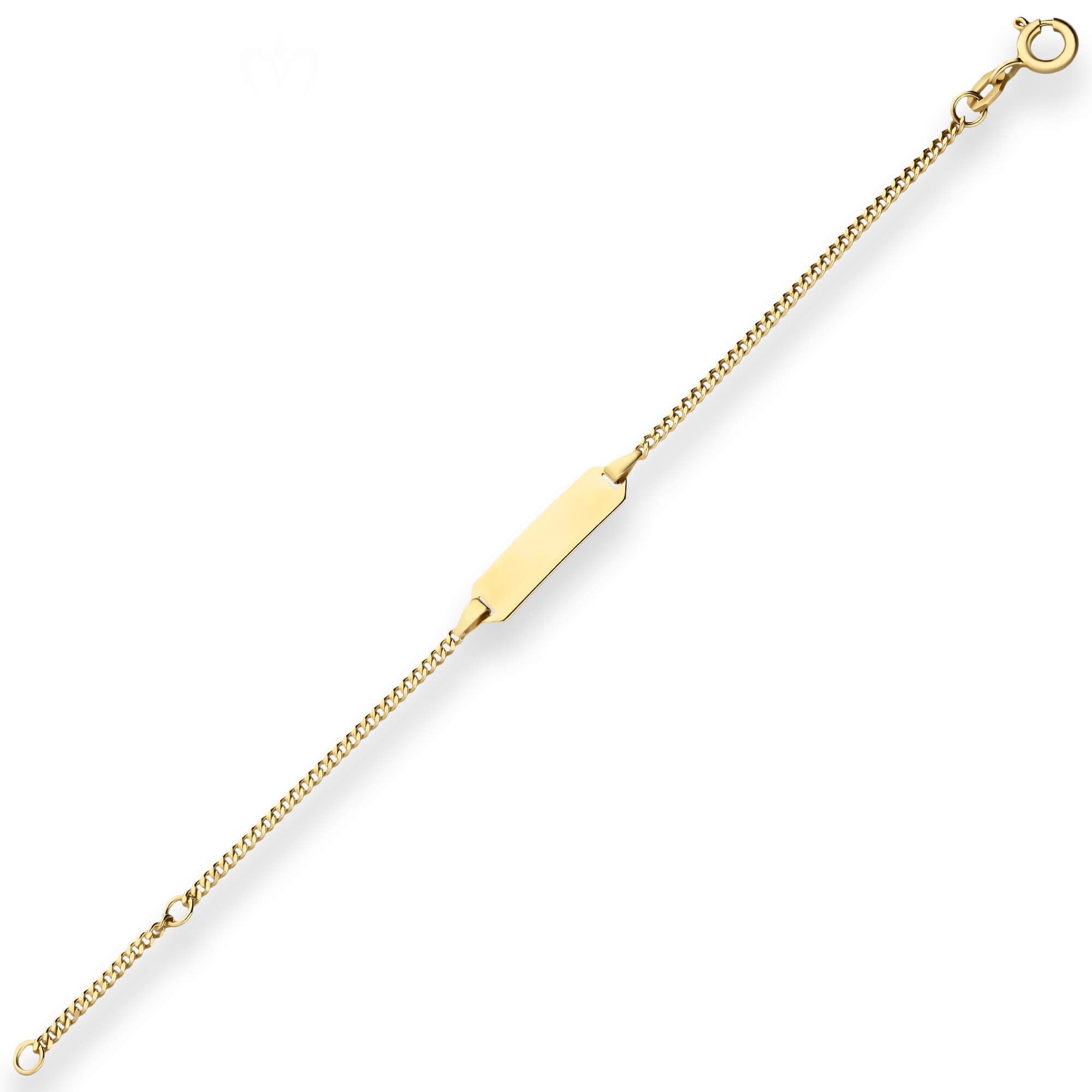 Schmuck Krone Goldarmband 1,7mm Id-Armband Panzerkette aus 585 Gelbgold 14cm, Gold 585
