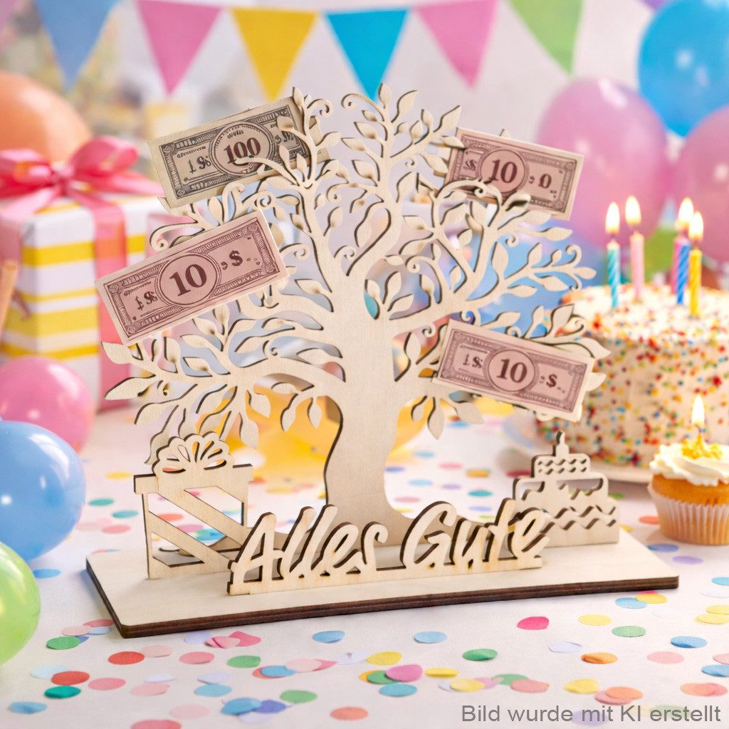 XiRRiX Glückwunschkarte Geldgeschenk Lebensbaum Alles Gute Geschenkverpackung Geldbaum, Geburtstag, Hochzeit, Jubiläum,Taufe, Konfirmation, Kommunion
