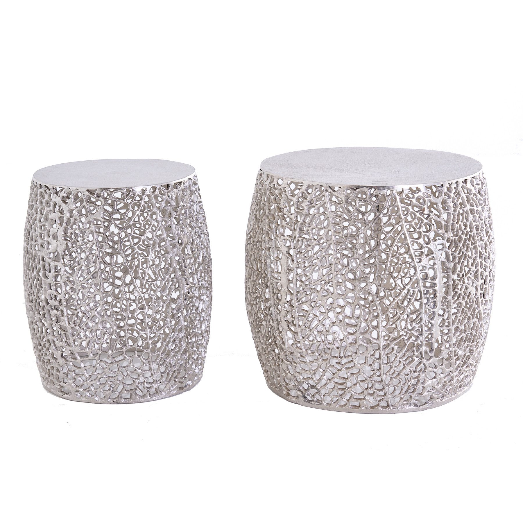 riess-ambiente Beistelltisch ABSTRACT LEAF antik silber (Set, 2-St), Wohnzi günstig online kaufen