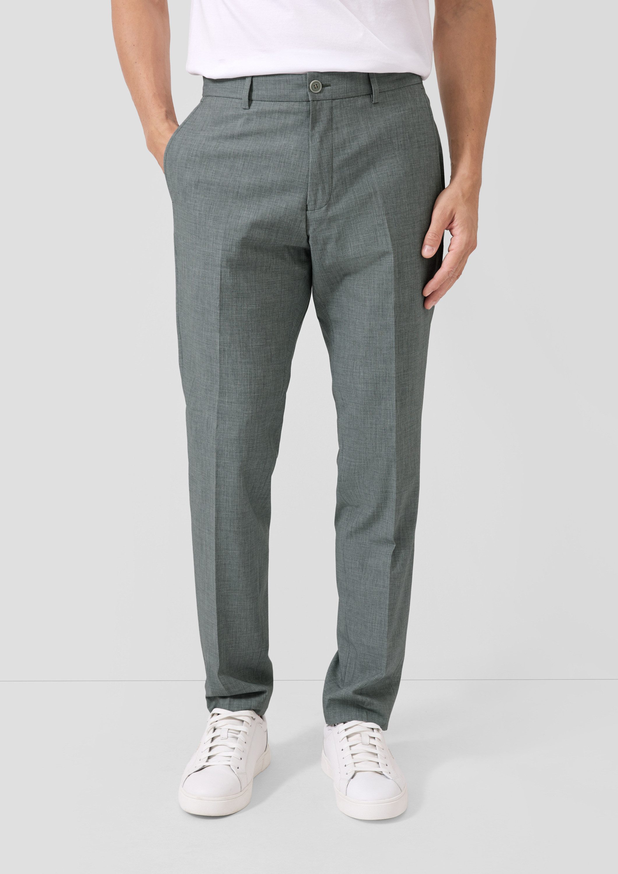 s.Oliver Chinos Anzughose S.OPURE s.O PURE: Anzughose aus gemustertem Stretch-Gewebe