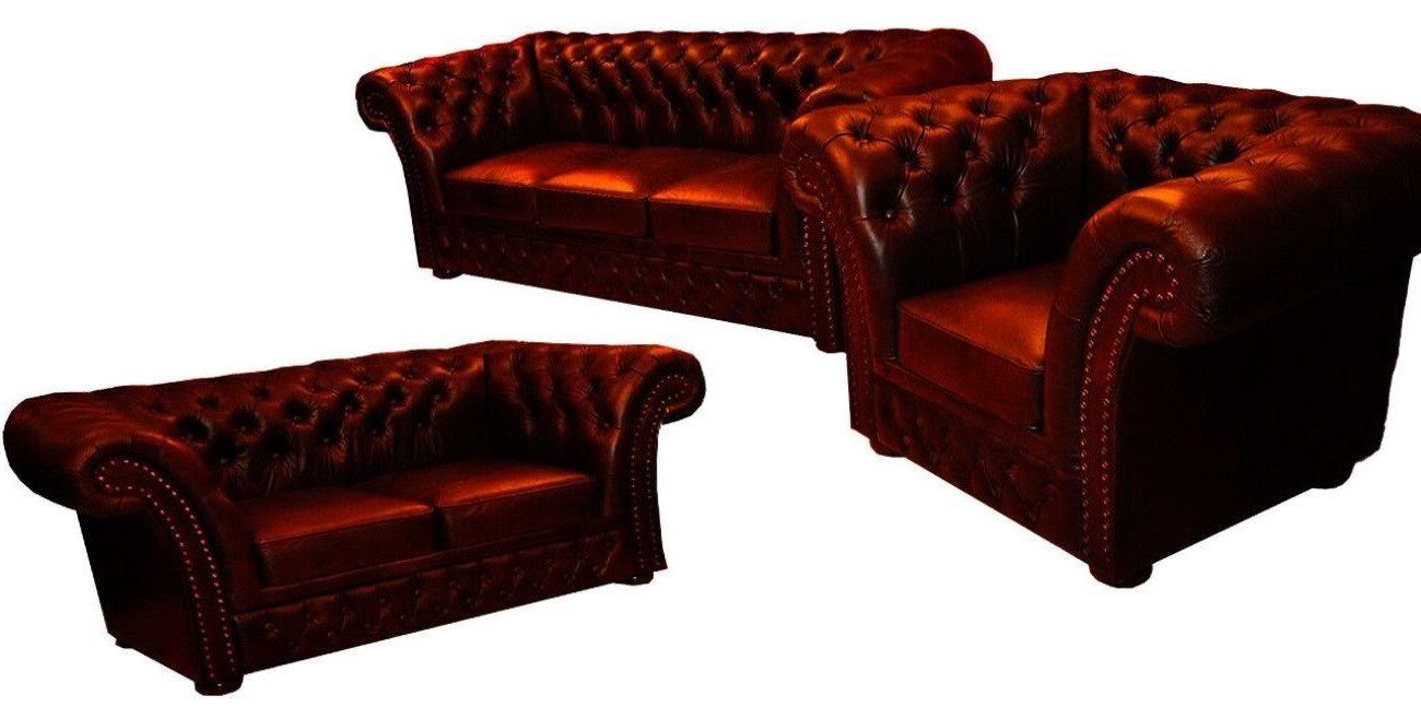 Xlmoebel Polstergarnitur Neue klassische Sitzgarnitur Chesterfield Sofa Couch mit Polster, (Sofa), Hergestellt in Europa