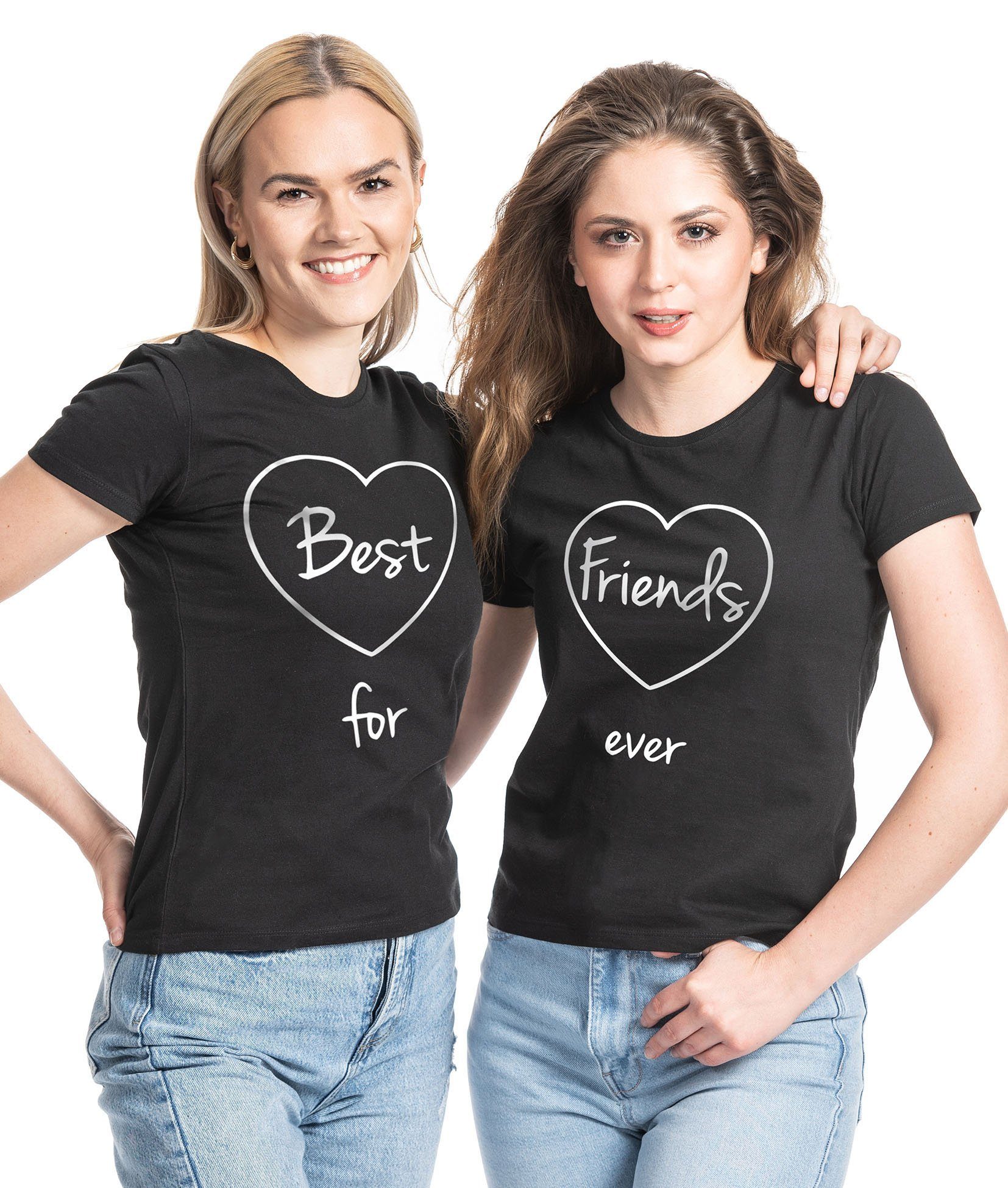 T-Shirt Best Friends For Ever Damen T-Shirt Set Beste Freunde