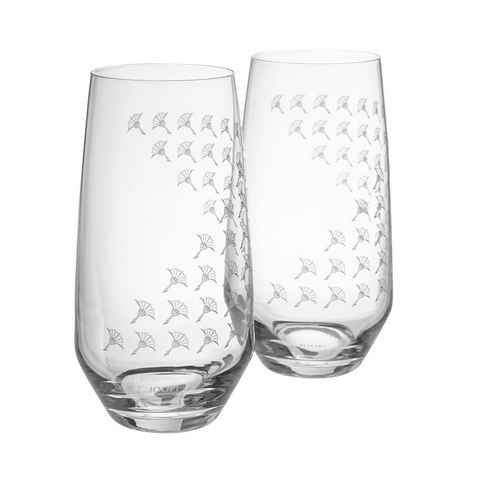 JOOP! Cocktailglas JOOP! LIVING - FADED CORNFLOWER Longdrinkglas 2er Set, Glas