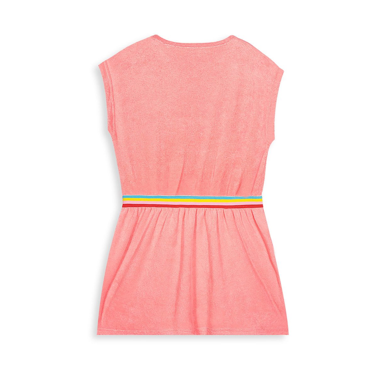 Denokids Midikleid Terry Cloth Pink Strawberries Mädchen (1-tlg) Bekleidung, Outfit, Dress, Robe, Midikleid