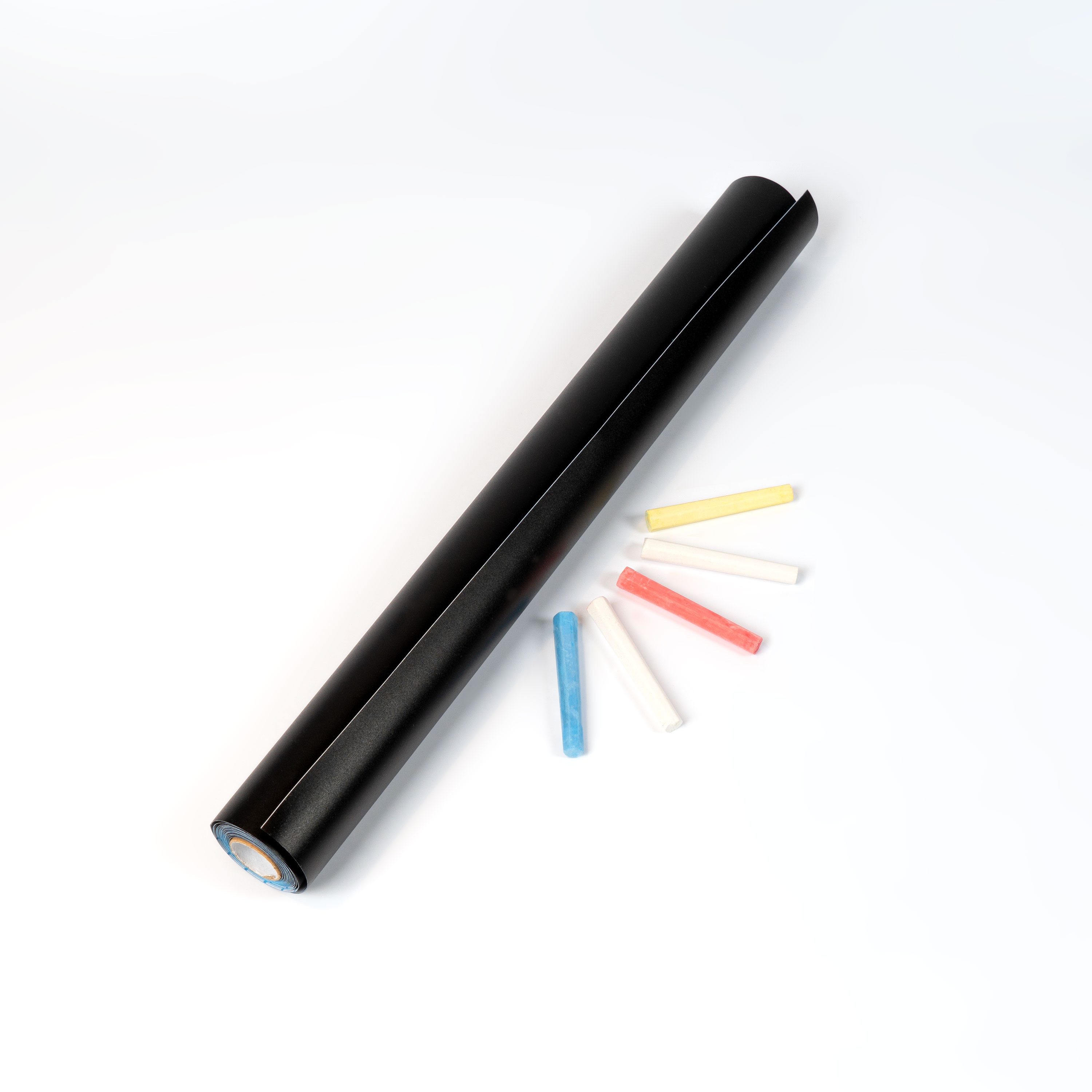 Veluxis Tafelfolie Veluxis® Tafelfolie selbstklebend 200 x 45 cm, Schwarz Matt - abwischbar – inkl. 5 Kreidefarben I Zuschneidbar