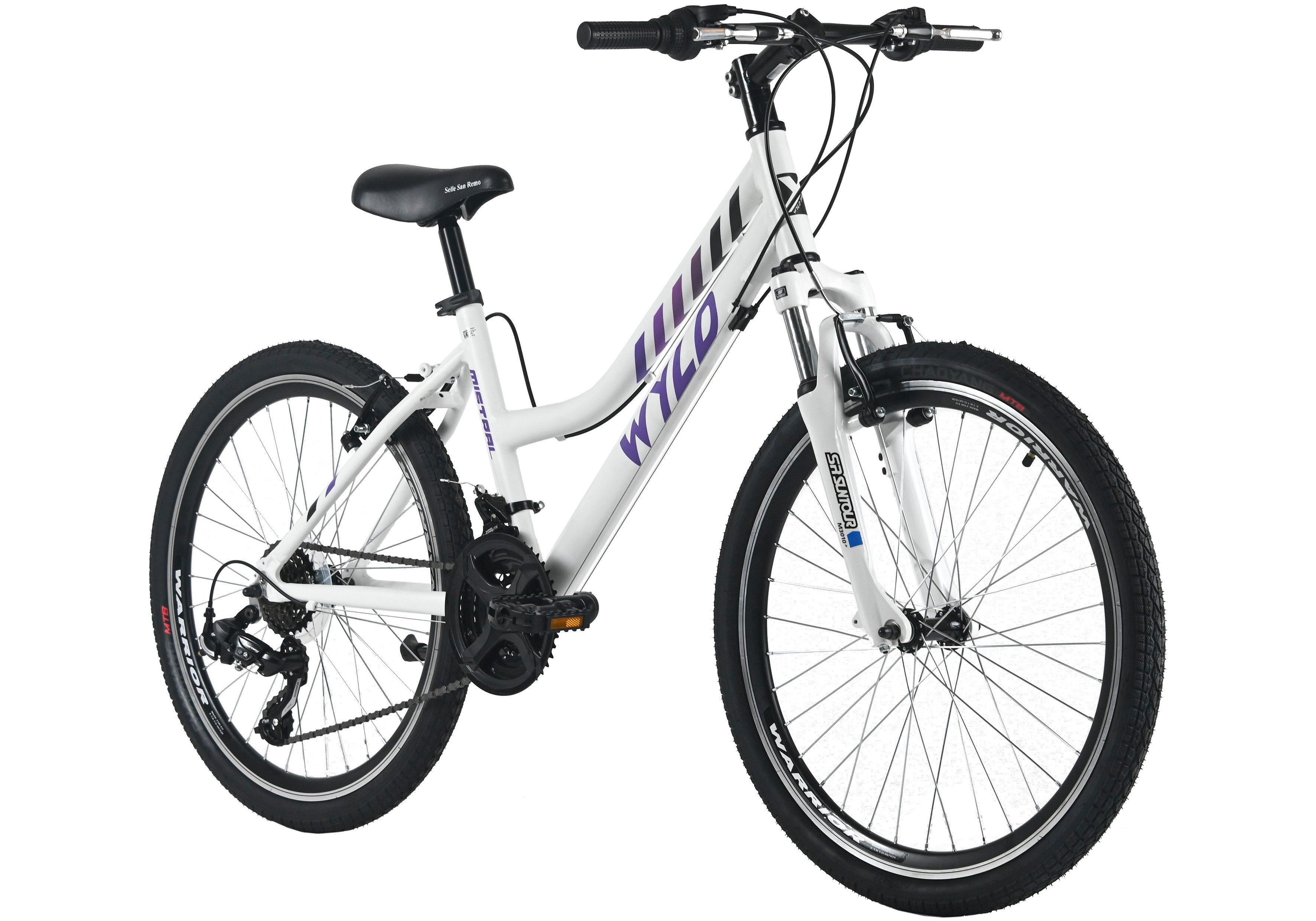 WYLD Kinderfahrrad Girls 24" Mistral Weiß 18 Gänge RH 38 cm - Ab 8 Jahre, 18 Gang, Kettenschaltung
