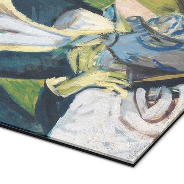 Posterlounge XXL-Wandbild Ernst Ludwig Kirchner, Erna mit Zigarette (Ernaporträt in Blau), Malerei