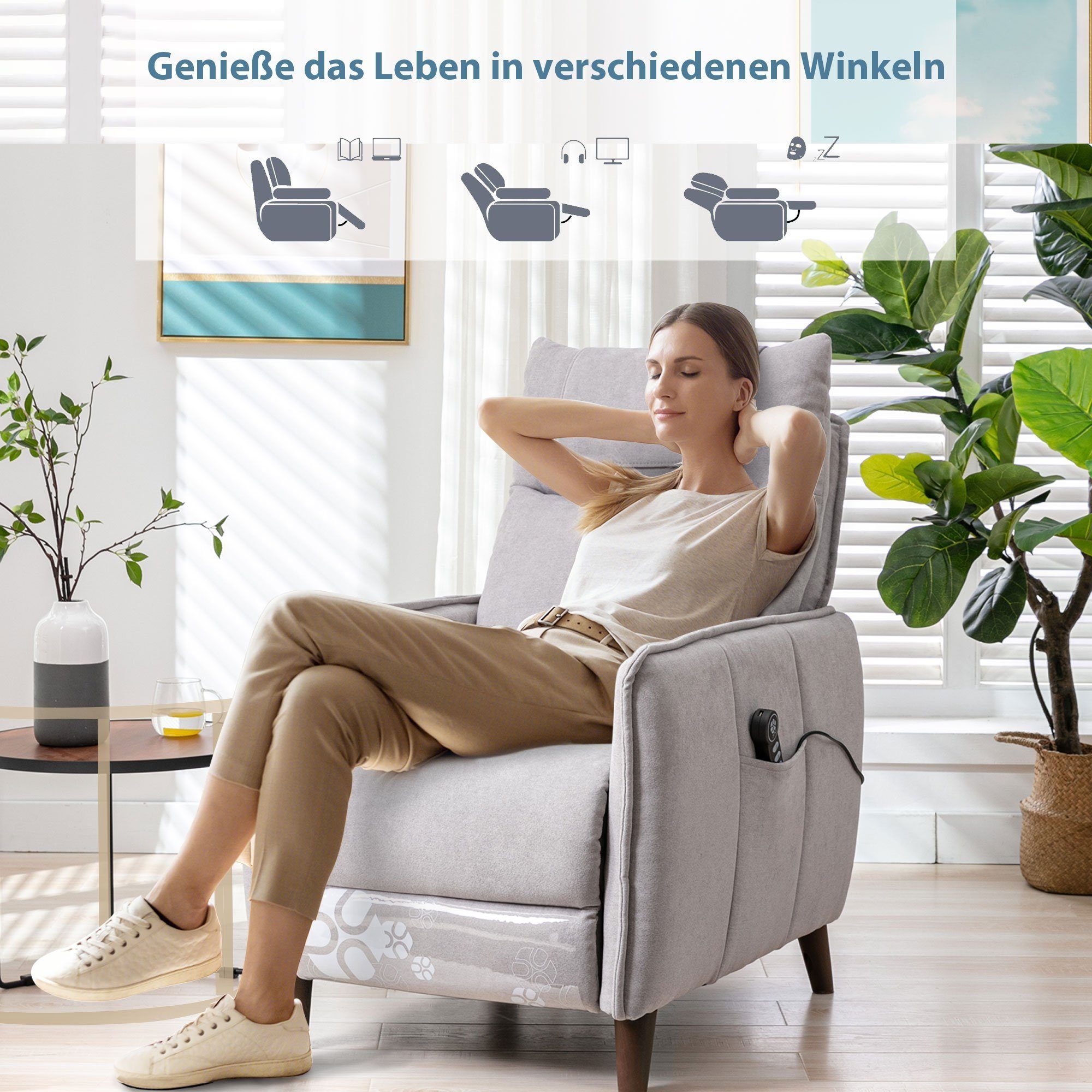 DNU Relaxsessel Fernsehsessel, Schlafsessel, Relaxsessel