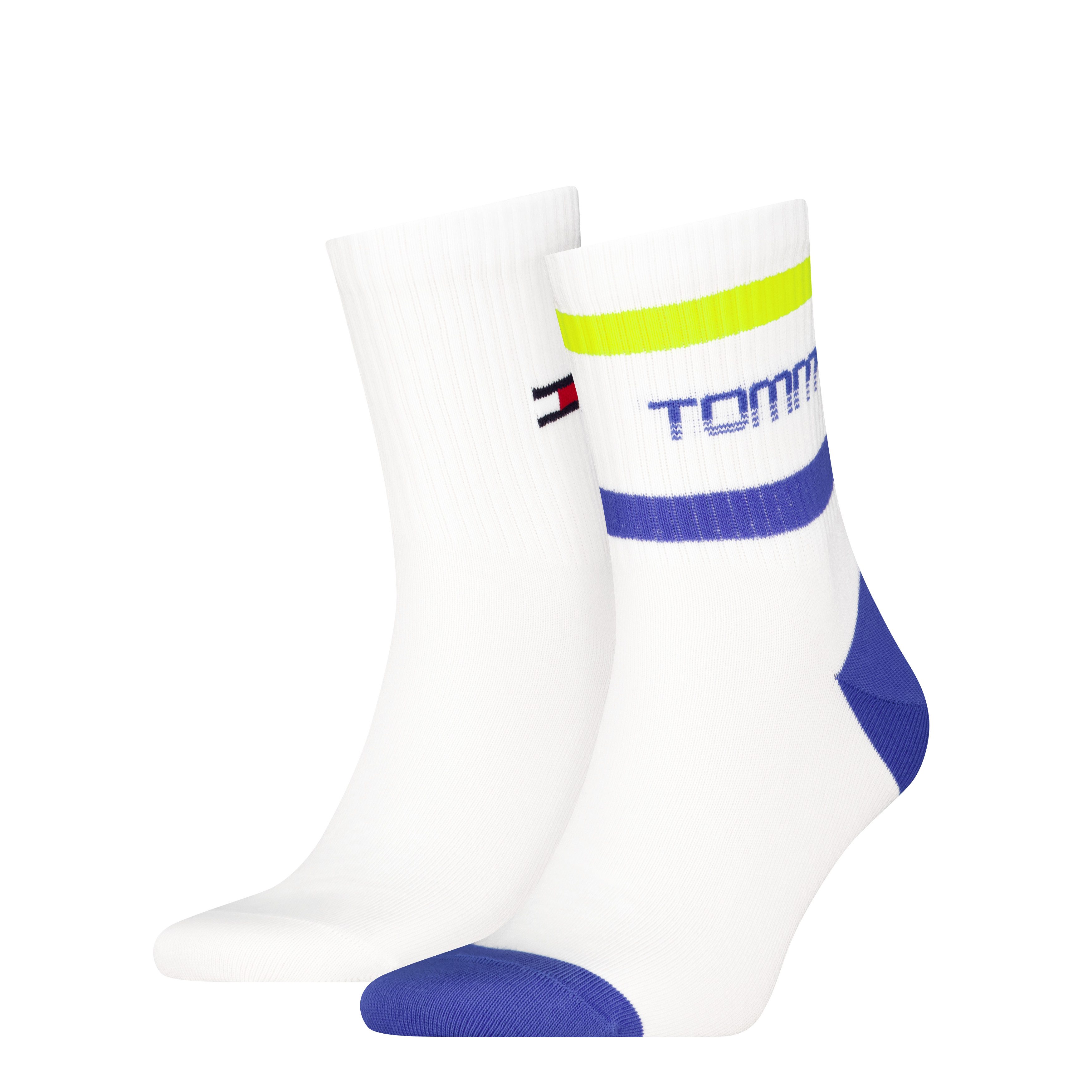 Tommy Hilfiger Kurzsocken TH UNI TJ SHORT SOCK 2P STRIPE MOTION (2 Paar)