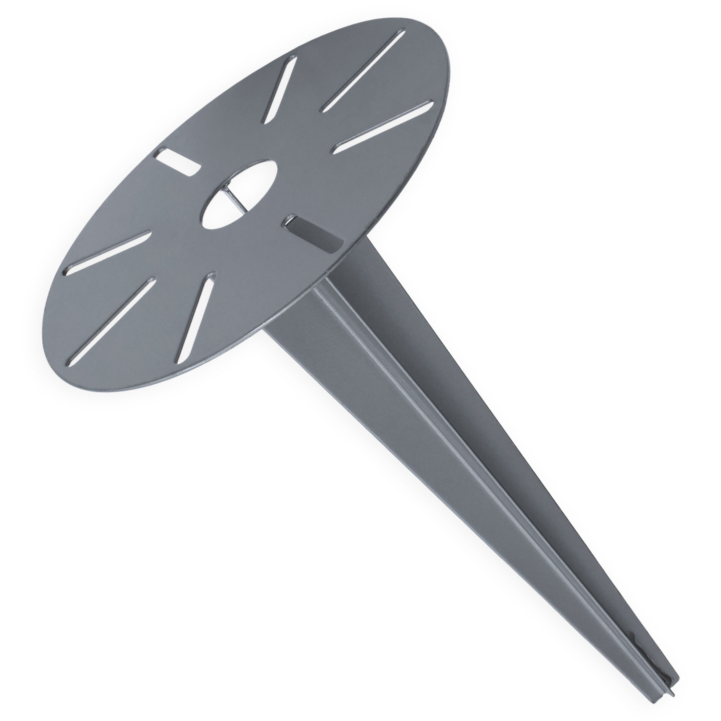 Spetebo Bodenanker Einschlag Erdspieß rund für Gartenlampen - 30 x 18 cm, für Kugelleuchten, zum Einschlagen, (Anzahl, 1-St., Stück), wetterfest und langlebig