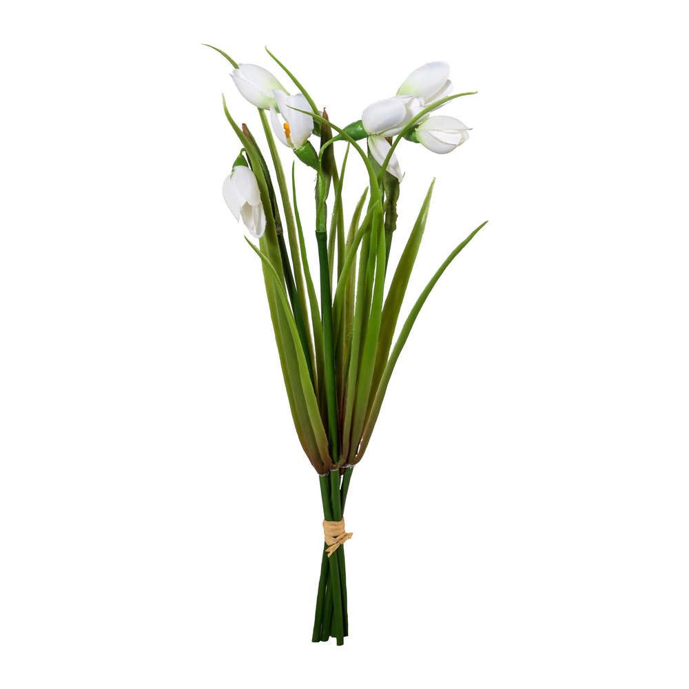 Kunstblume Kunstblume SCHNEEGLÖCKCHEN BUND 30cm.