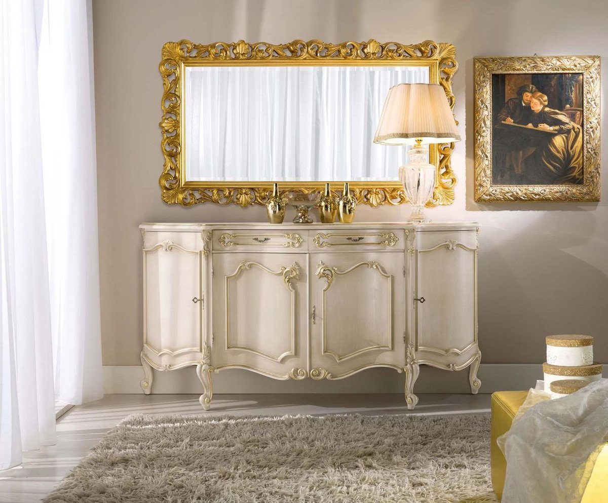 Casa Padrino Barockspiegel Luxus Barock Möbel Italy Gold im Luxus Wandspiegel Made in Prunkvolle - Rechteckiger Barock Qualität - - Barockstil Spiegel 