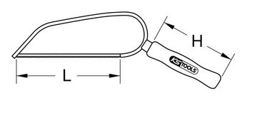 KS Tools Handsäge, Kleinhandsäge, 150 mm