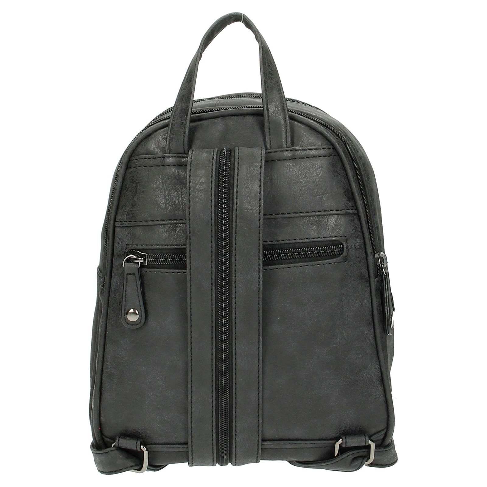 Schwarz HTI-Living Kunstleder Damenrucksack Cityrucksack