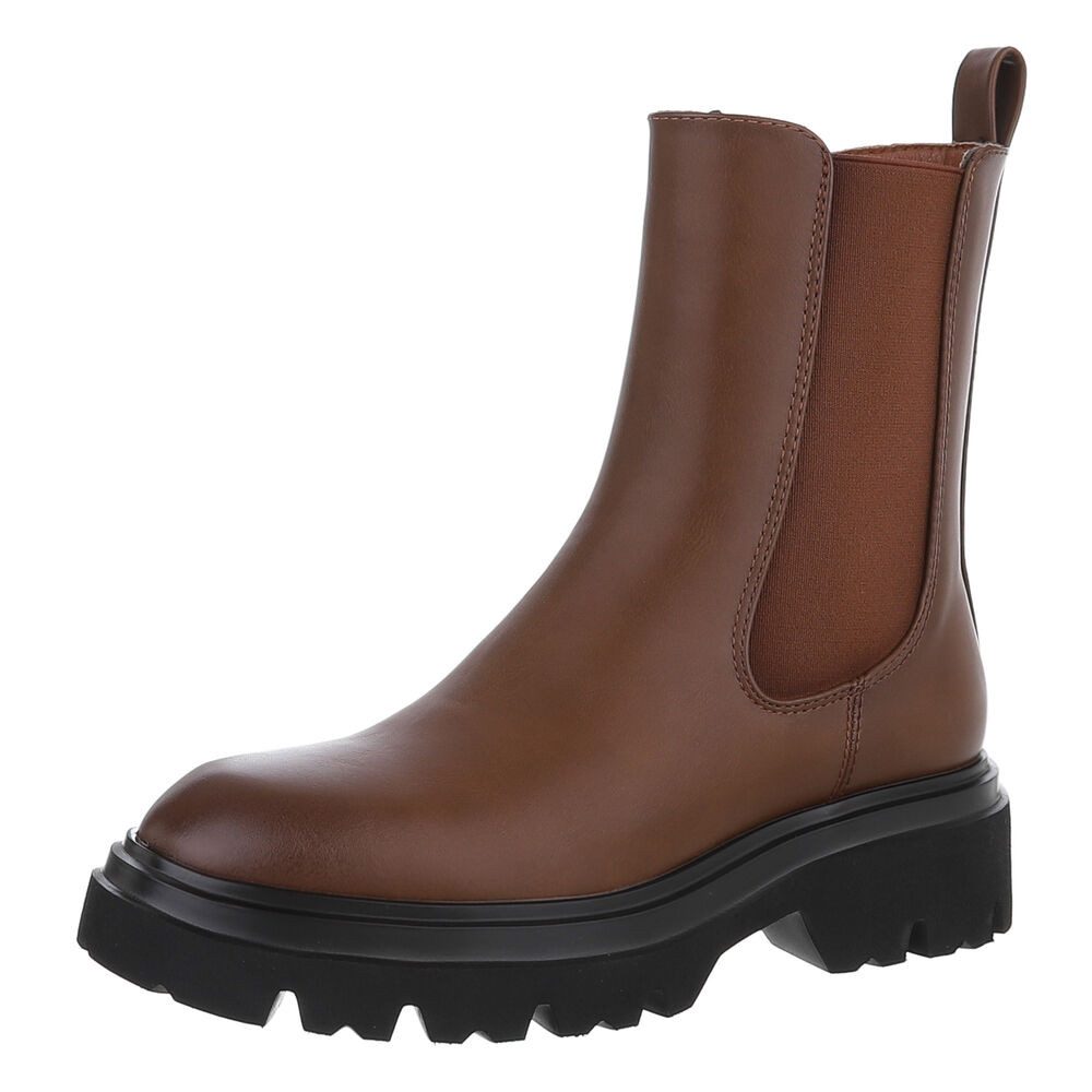 Ital-Design Elegante Chelsea Boots mit rutschfester Sohle für Damen Plateau günstig online kaufen