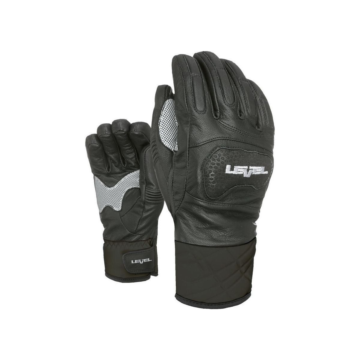 Level Skihandschuhe Race Wasserdichter, warmer Lederhandschuh für Skifahrer und Snowboarder