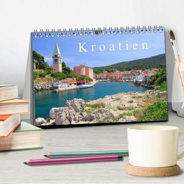 CALVENDO Wandkalender Kroatien (Tischkalender 2024 DIN A5 quer), CALVENDO Monatskalender