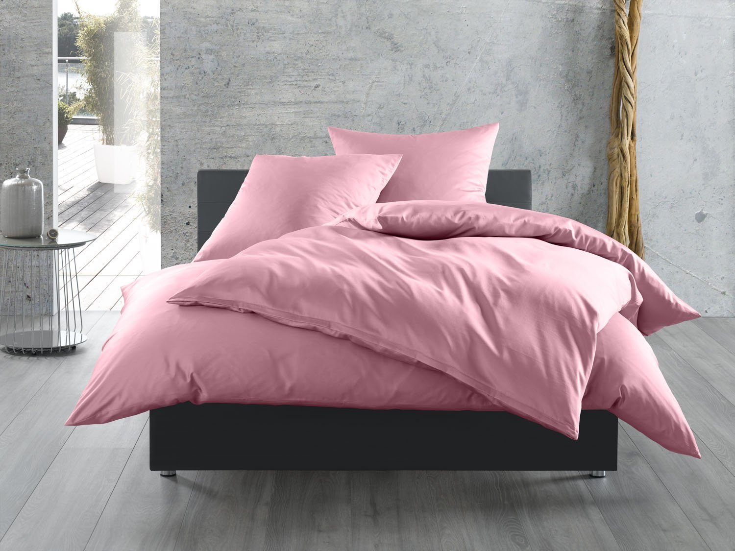 BETTWAESCHE-MIT-STIL Bettwäsche Mako Satin Bettwäsche uni günstig online kaufen