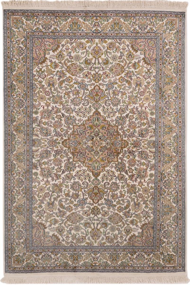 Seidenteppich Kaschmir Seide 123x183 Handgeknüpfter Orientteppich, Nain Trading, rechteckig, Höhe: 4 mm