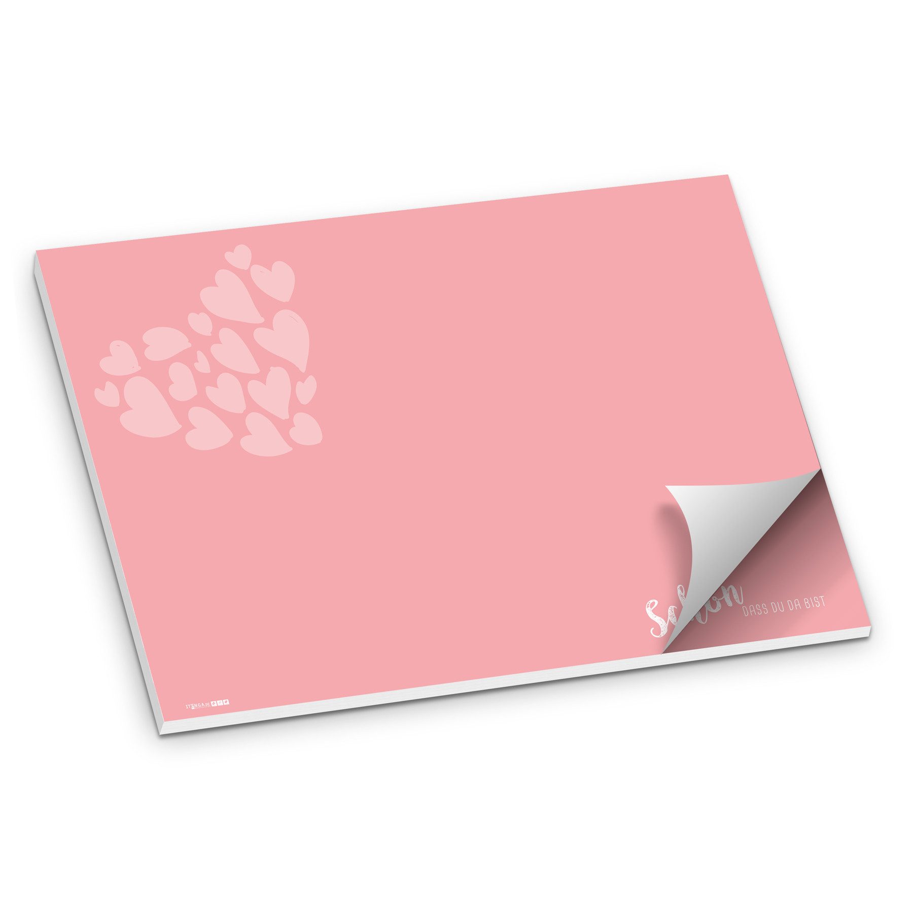 itenga Platzset itenga Platzset Tischset "Schön dass du da bist" ROSA DIN A3 50 Blatt