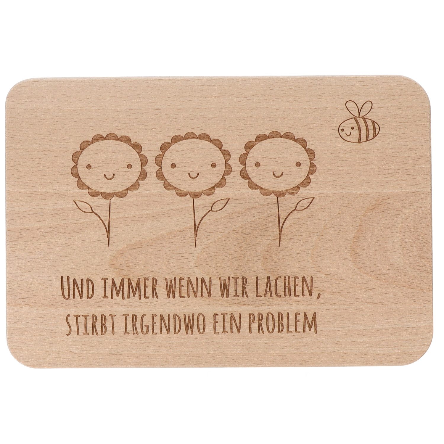 Spruchreif® Frühstücksbrett Frühstücksbrettchen aus Holz mit Gravur · Geschenk zum Geburtstag