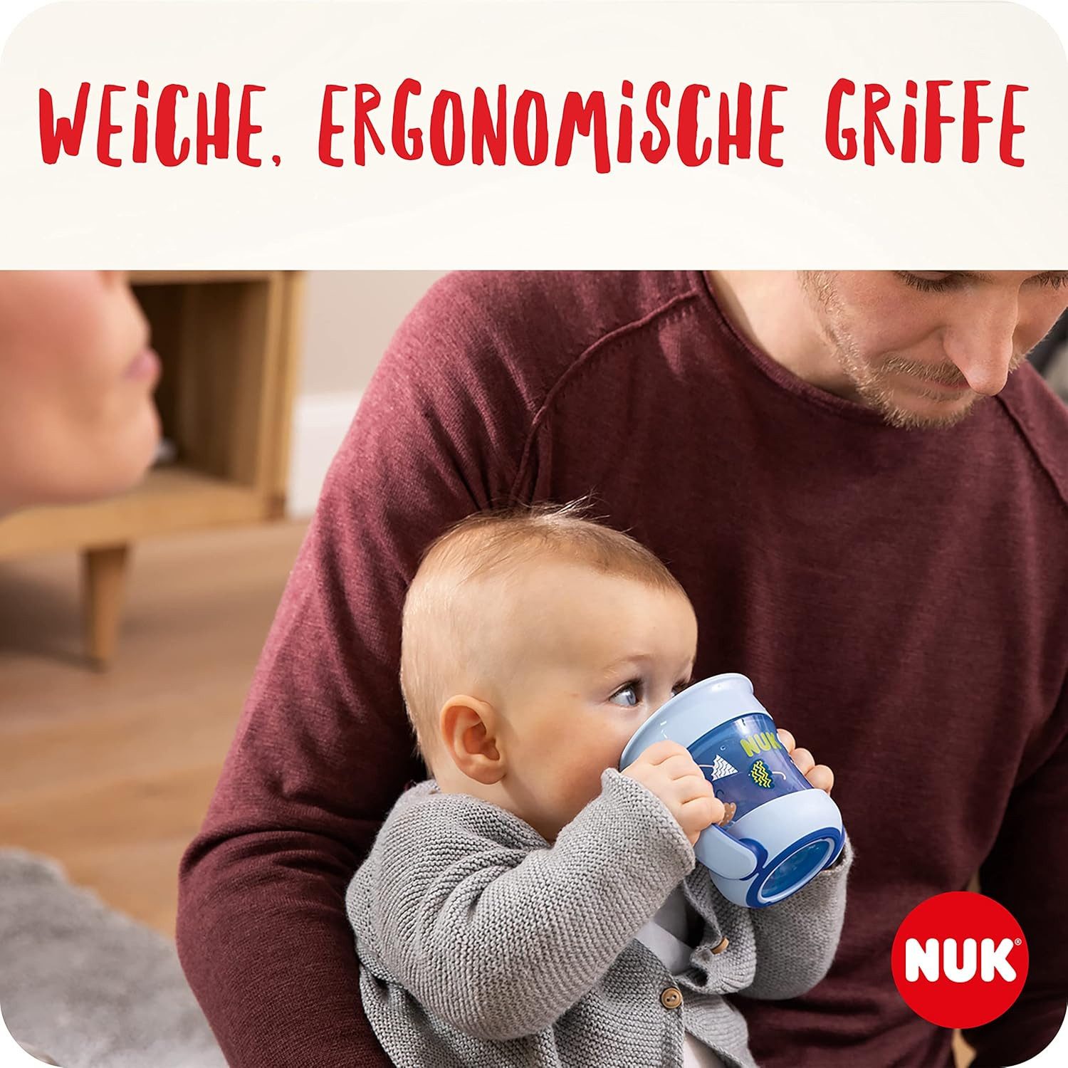 NUK Trinklernbecher NUK Mini Magic Cup – Rollschuhe Design, Auslaufsicher & robust, 1-tlg.
