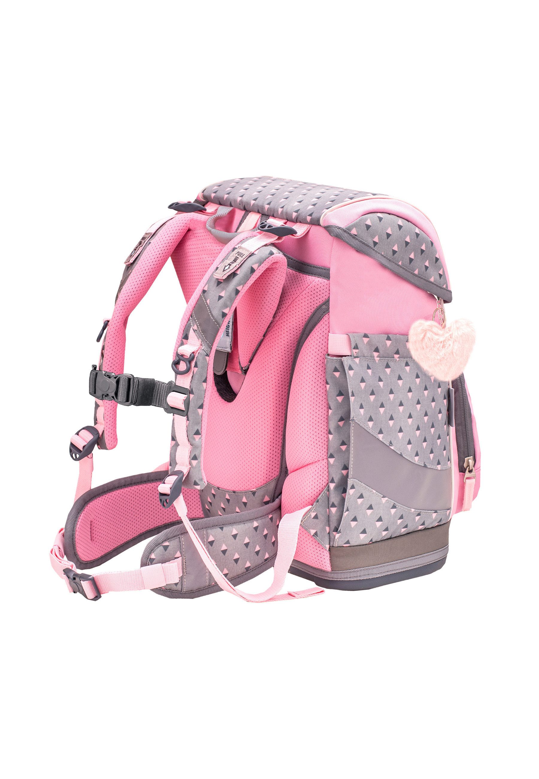 Belmil Schulranzen Smarty,Brust-&Hüftgurt,Magnetverschluss,Patches