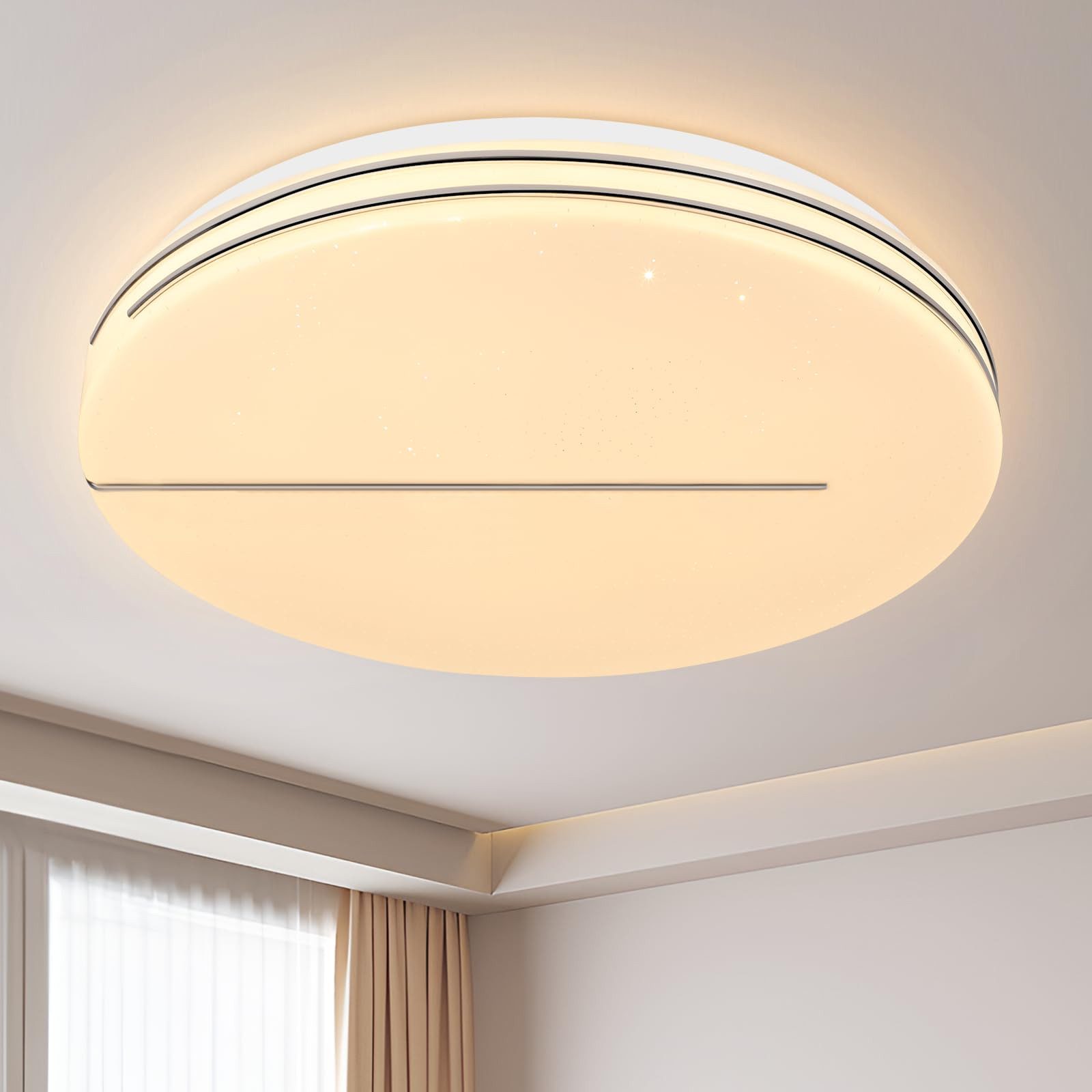 Nettlife LED Deckenleuchte Sternenhimmel Dimmbar Rund günstig online kaufen