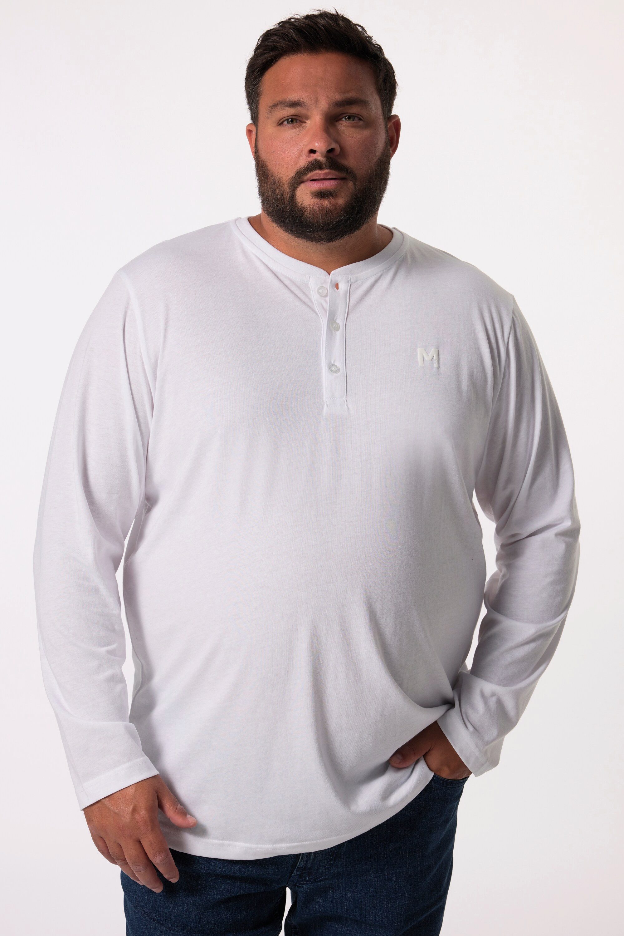 Men Plus T-Shirt Men+ Henley Basic günstig online kaufen