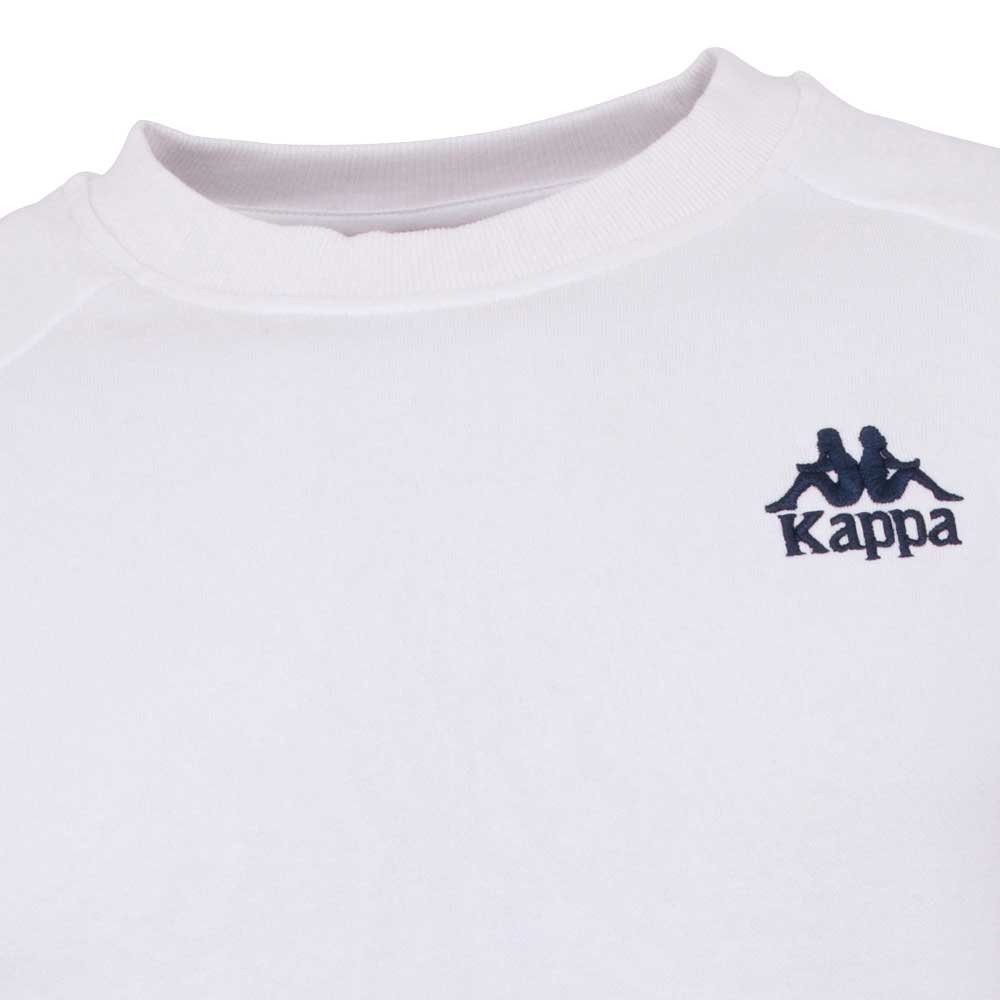 Kappa Sweatshirt mit angesagtem Rundhalsausschnitt white